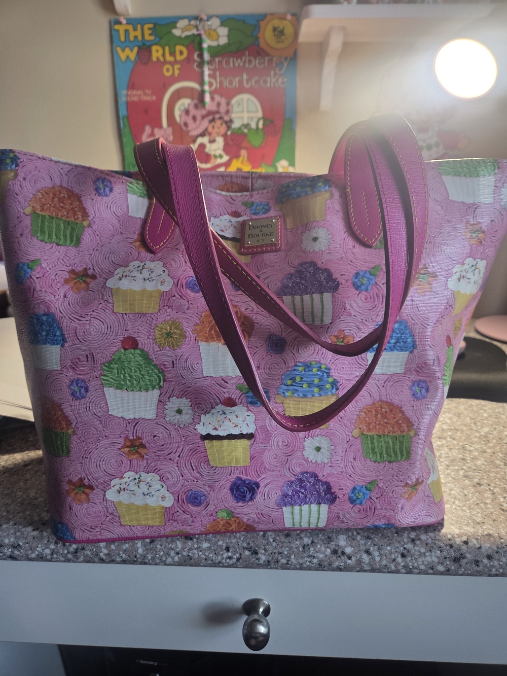 Dooney & Bourke Pink Cupcake Print Tote